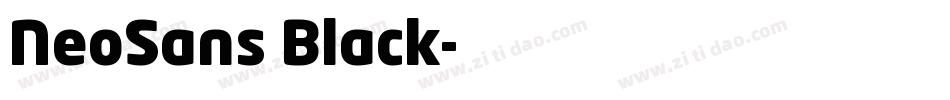 NeoSans Black字体转换
